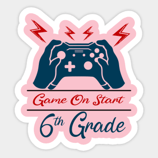 Game on Start 6th grade Sticker